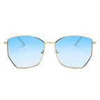 CARDIFF | Women Oversize Geometric Metal Fashion Sunglasses