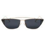 ESTEVAN | Women Metal Retro Flat Lens Rectangular Sunglasses