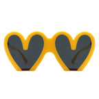 Skylette - Heart Shaped Oversized Party Fashion Sunglasses