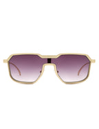 Fusion - Retro Oversized Square Geometric Fashion Sunglasses