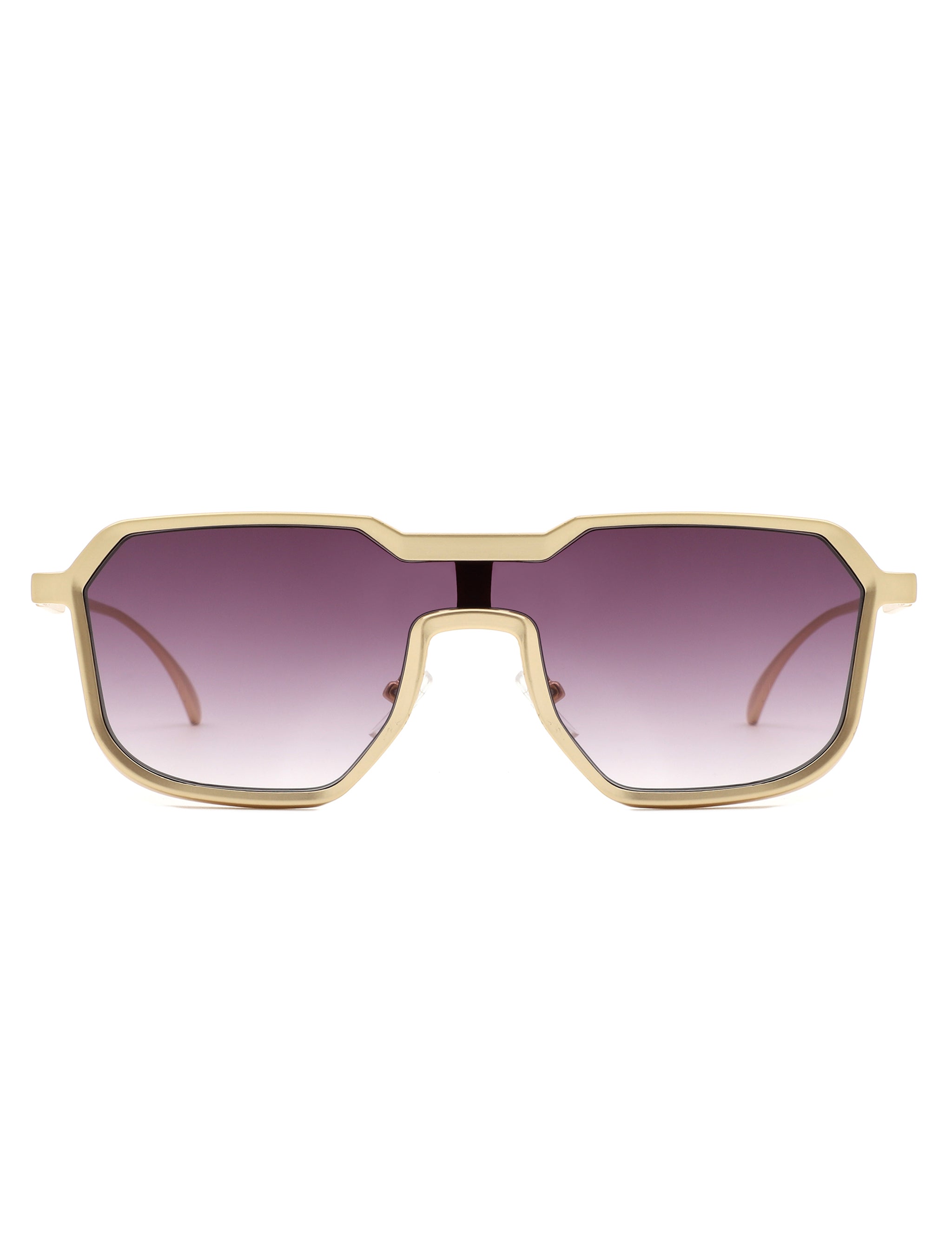 Fusion - Retro Oversized Square Geometric Fashion Sunglasses