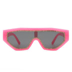 Goldleaf - Geometric Oversize Glitter Square Fashion Women Sunglasses