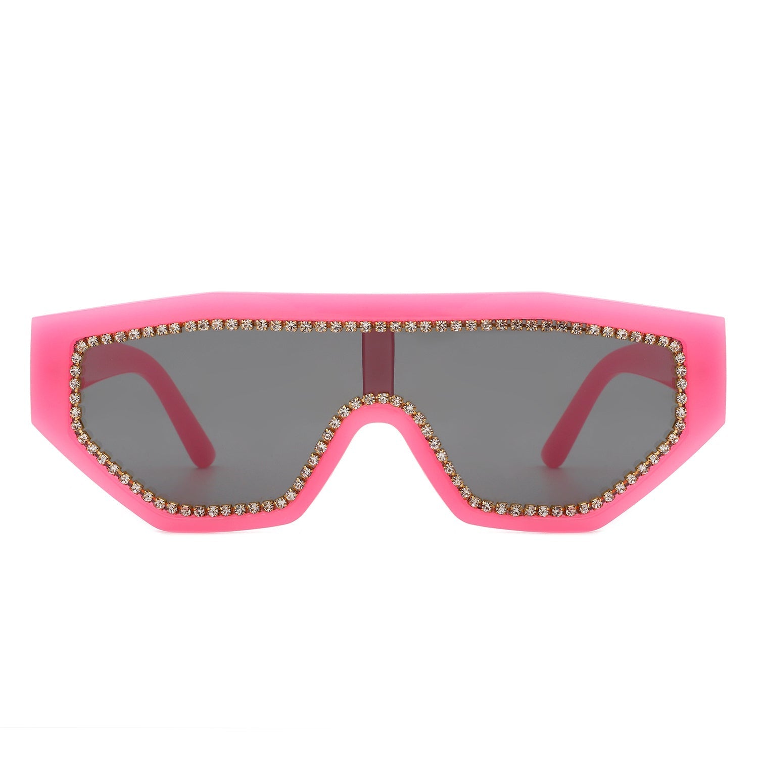 Goldleaf - Geometric Oversize Glitter Square Fashion Women Sunglasses