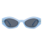 Elysiant - Geometric Oval Slim Fashion Round Cat Eye Sunglasses