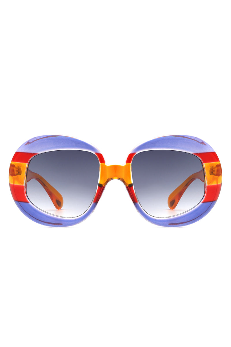 Maven - Oversized Geometric Oval Round Fashion Women's Sunglasses