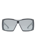 Fizz - Oversized Thick Frame Wrap-Around Women's Square Sunglasses