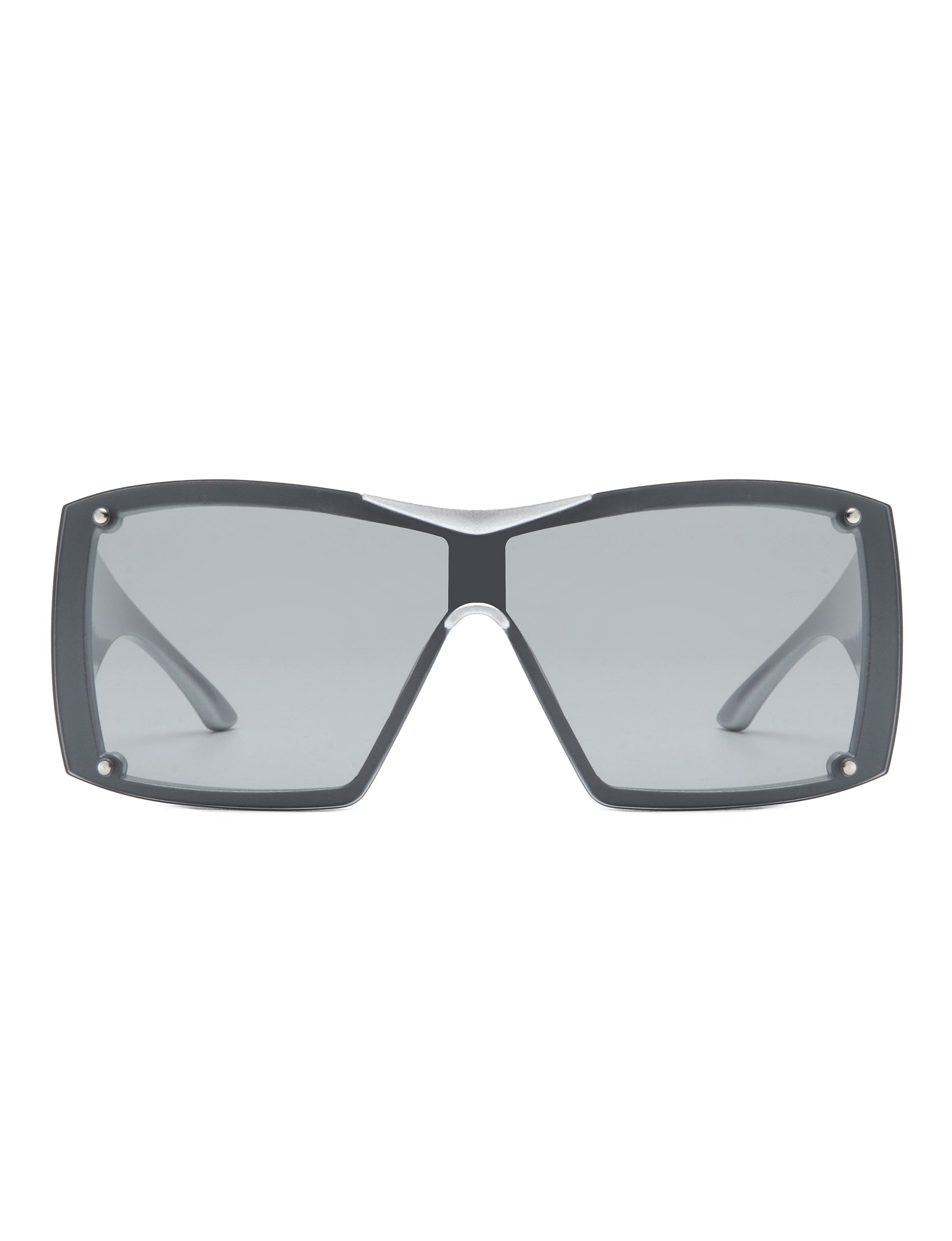 Fizz - Oversized Thick Frame Wrap-Around Women's Square Sunglasses