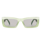 Illumyne - Retro Narrow Rectangle Flat Top Slim Fashion Sunglasses
