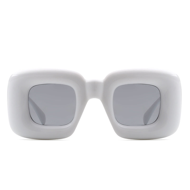 Rayne - Y2K Square Inflated Chunky Retro Funny Sunglasses