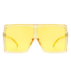 Amarylla - Oversize Flat Top Square Tinted Women Fashion Sunglasses