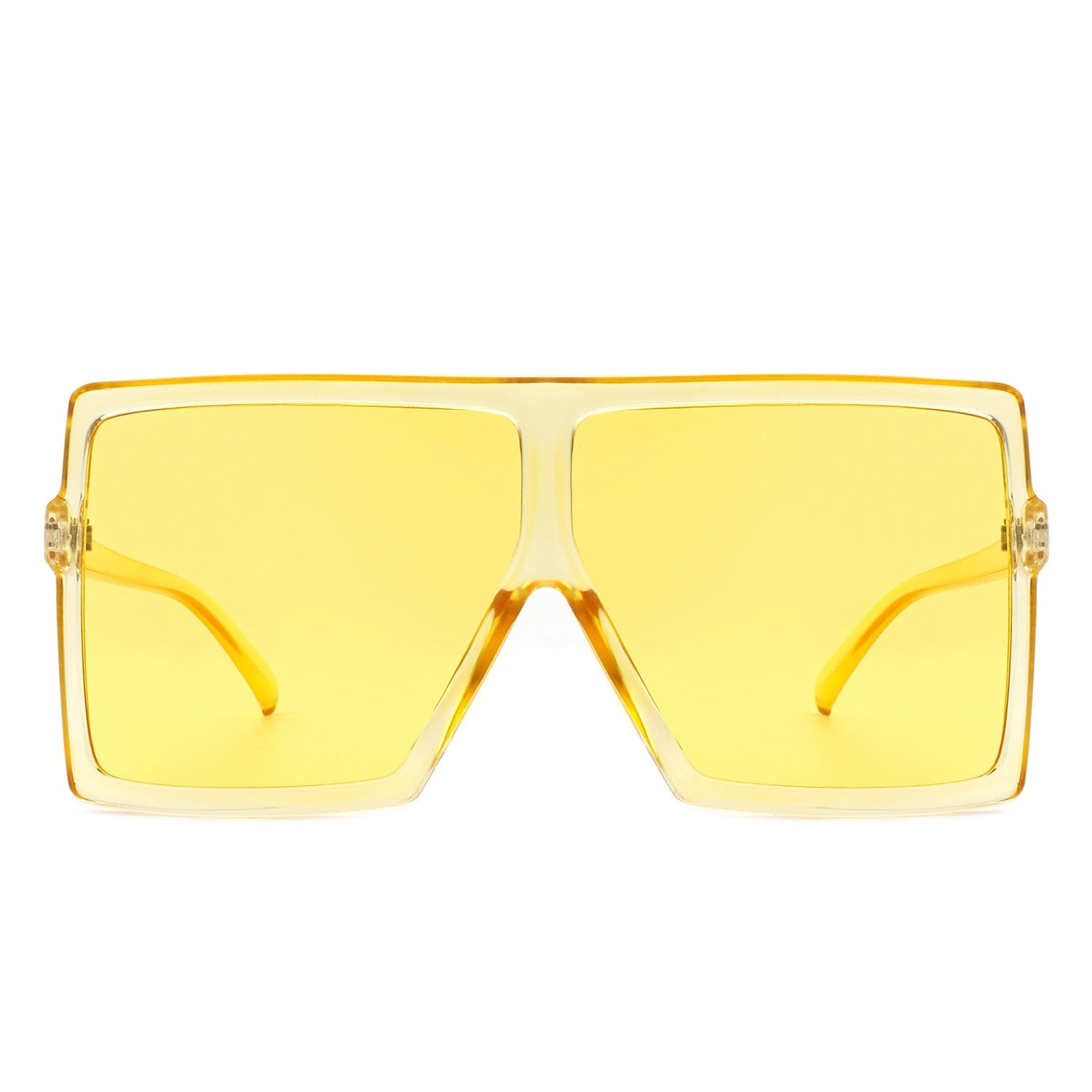 Amarylla - Oversize Flat Top Square Tinted Women Fashion Sunglasses