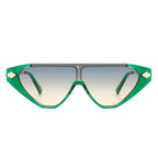 Zedillia - Triangle Mod Irregular Fashion Vintage Geometric Retro Sunglasses
