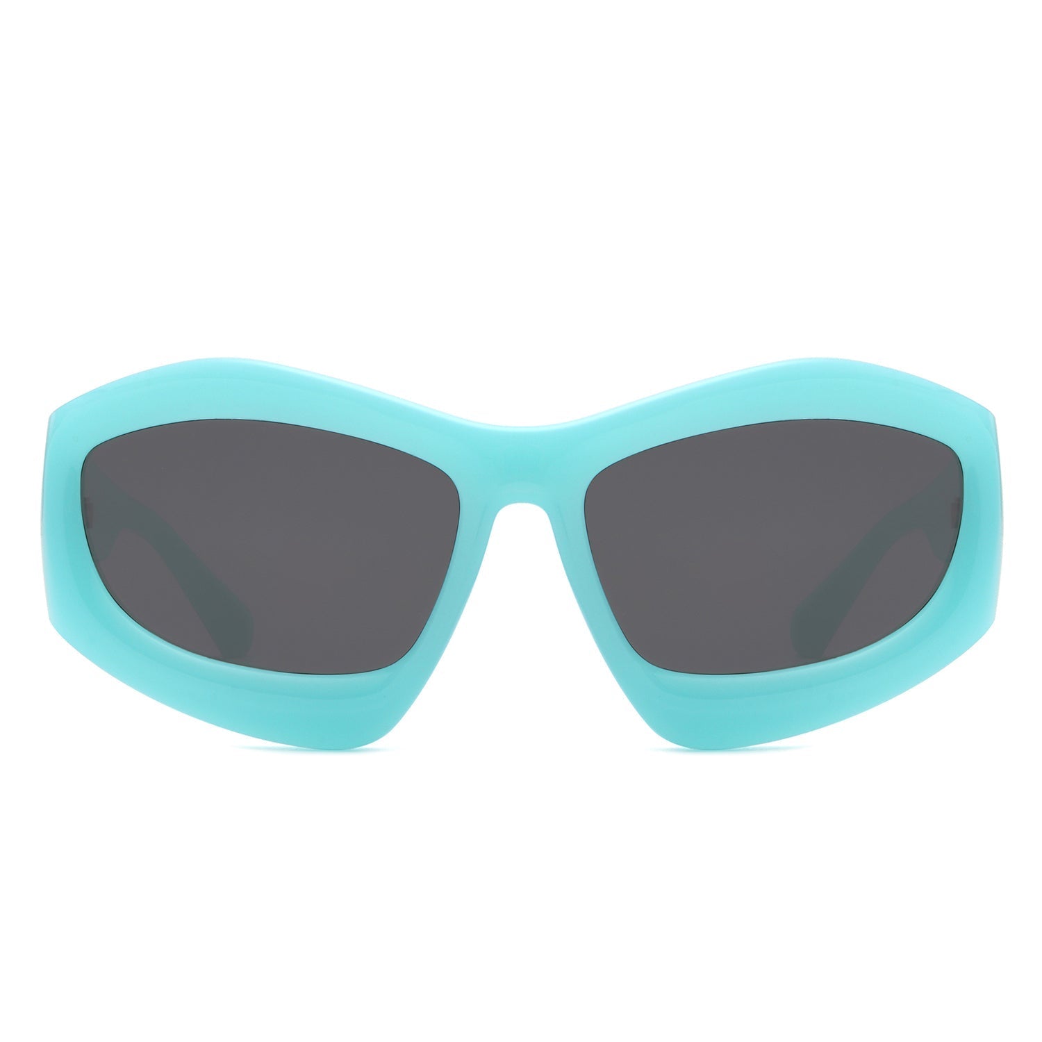 Xaron - Geometric Square Tinted Oversize Chunky Fashion Sunglasses