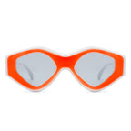 Rosedawn - Futuristic Square Retro Chunky Irregular Geometric Sunglasses