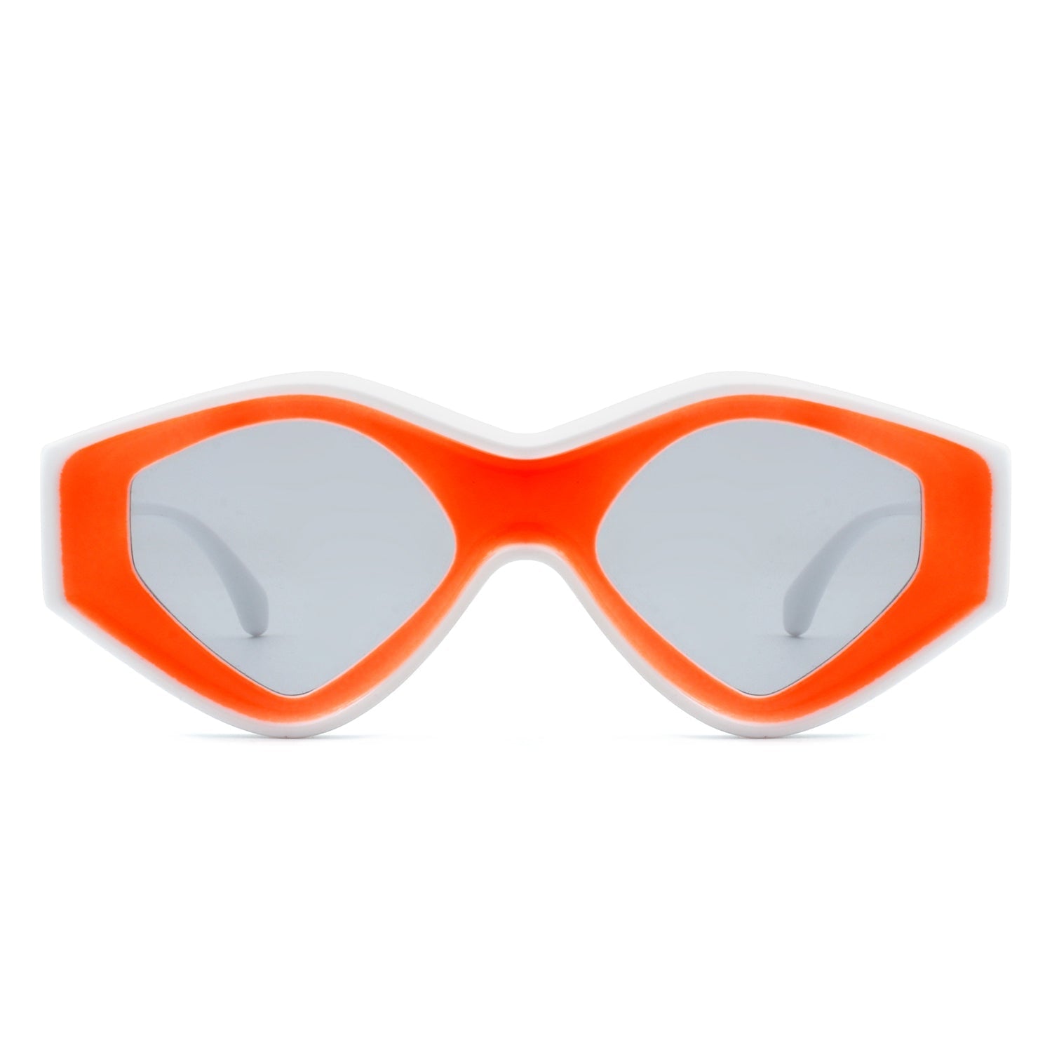 Rosedawn - Futuristic Square Retro Chunky Irregular Geometric Sunglasses