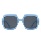 Emblazon - Women Oversize Flat Top Fashion Square Sunglasses