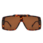 Halia - Square Retro Flat Top Vintage Inspired Fashion Sunglasses