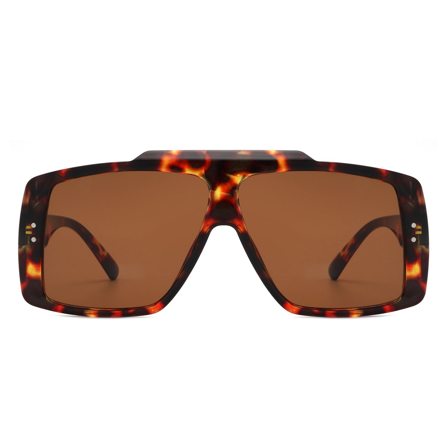 Halia - Square Retro Flat Top Vintage Inspired Fashion Sunglasses