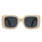 Jadestone - Square Retro Flat Top Fashion Sunglasses