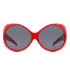 Radiant - Oversized Round Wrap-Around Fashion Women's Sunglasses