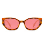 Dawnmist - Geometric Retro Round Irregular Narrow Cat Eye Sunglasses
