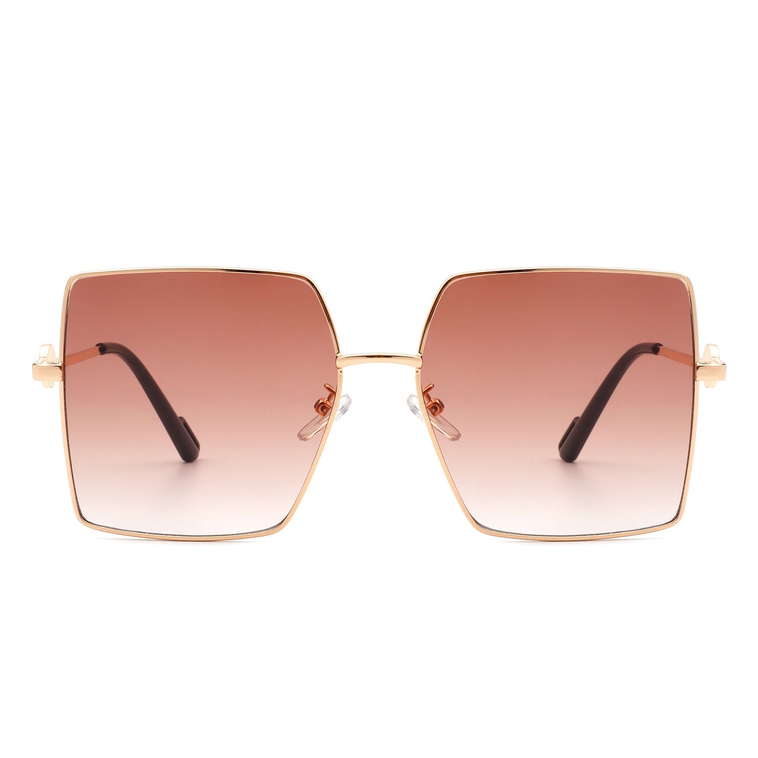 Benazia - Square Oversize Flat Top Large Tinted Women Fashion Sunglasses