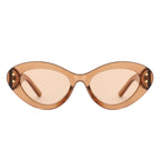 Elandor - Cat Eye Oval Star Designed Sunglasses