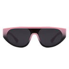 Isolde - Round Flat Top Retro Fashion Sunglasses