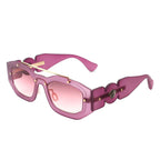 Xanadusk- Geometric Retro Irregular Brow-Bar Square Fashion Sunglasses