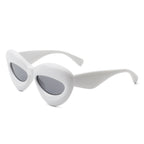 Vexa - Fashion Trendy Cat-eye Thick Frame Sexy Lip Sunglasses
