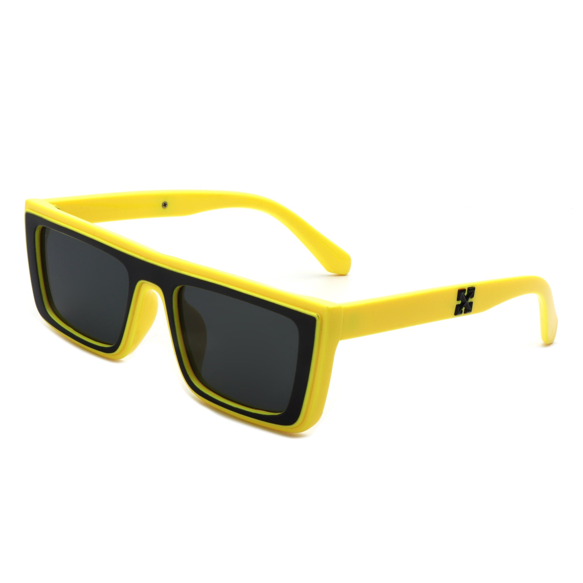 Tybalt - Retro Rectangle Square Flat Top Sunglasses