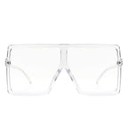 Amarylla - Oversize Flat Top Square Tinted Women Fashion Sunglasses