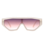 Firelily - Geometric Square Oversize Futuristic Fashion Sunglasses