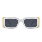 Quixotic - Rectangle Narrow Fashion Tinted Square Sunglasses