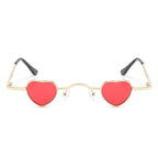 Zyral - Metal Heart Shaped Tinted Mini Color Pop Sunglasses