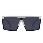 Vitalize - Oversize Retro Square Flat Top Tinted Fashion Women Sunglasses