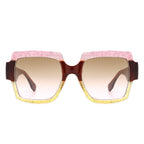 Keen - Women's Fashion Oversized Flat-Top Square Sunglasses