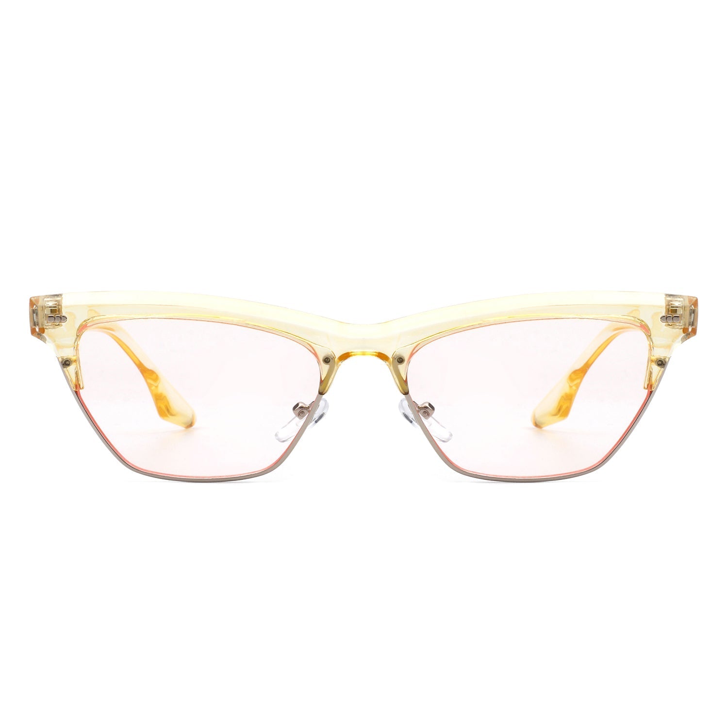 Mistique - Women Retro Half Frame Square Fashion Cat Eye Sunglasses