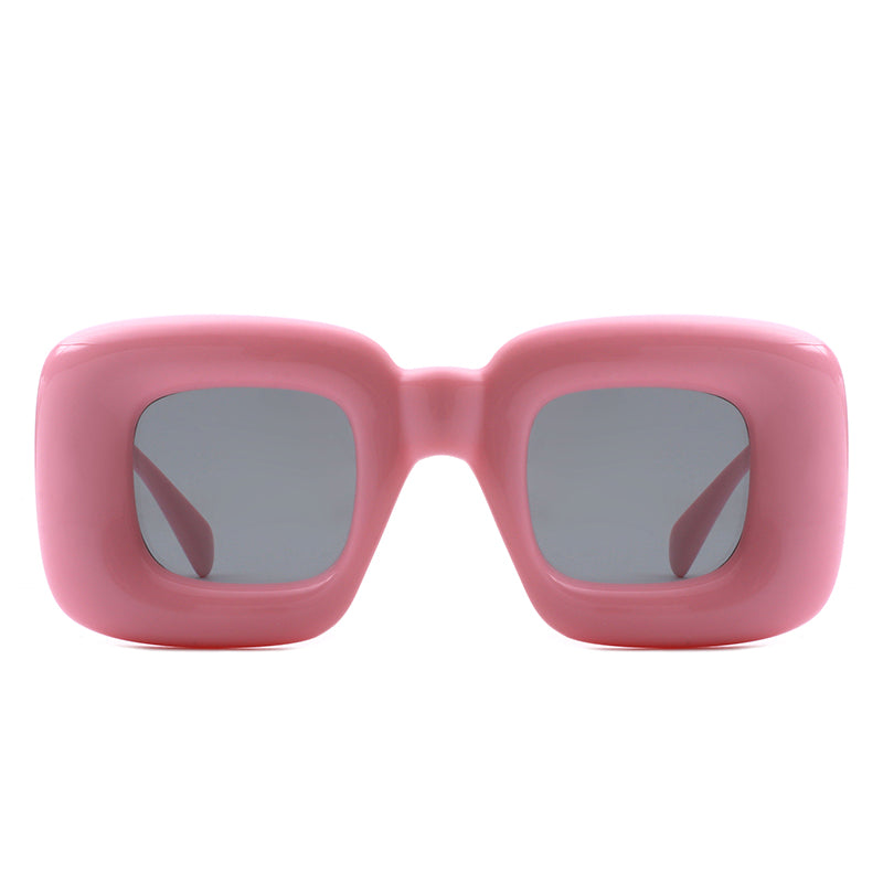 Rayne - Y2K Square Inflated Chunky Retro Funny Sunglasses