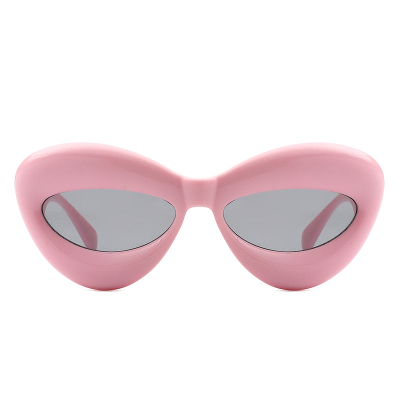 Vexa - Fashion Trendy Cat-eye Thick Frame Sexy Lip Sunglasses