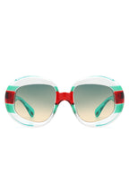 Maven - Oversized Geometric Oval Round Fashion Women's Sunglasses