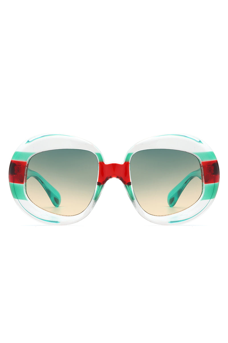 Maven - Oversized Geometric Oval Round Fashion Women's Sunglasses