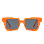 Xeno - Flat Top Geometric Fashion Square Sunglasses
