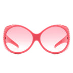 Radiant - Oversized Round Wrap-Around Fashion Women's Sunglasses