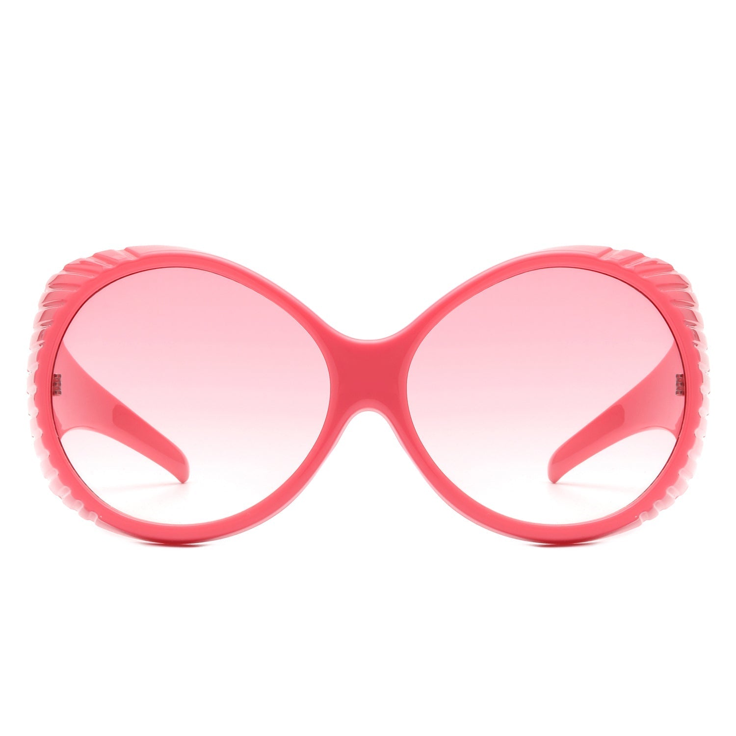 Radiant - Oversized Round Wrap-Around Fashion Women's Sunglasses