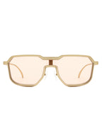 Fusion - Retro Oversized Square Geometric Fashion Sunglasses