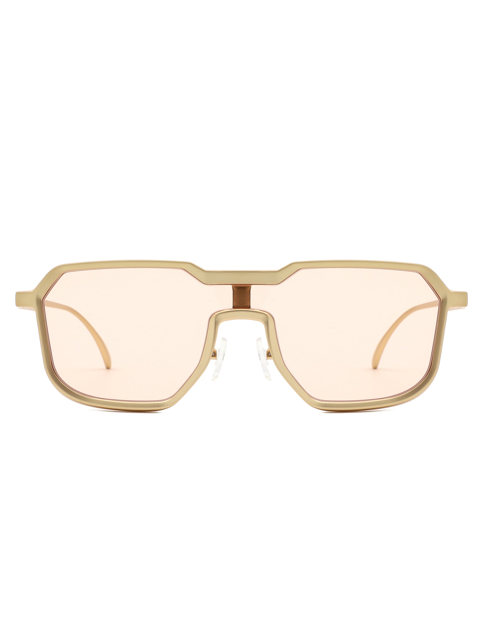 Fusion - Retro Oversized Square Geometric Fashion Sunglasses
