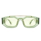 Xanadusk- Geometric Retro Irregular Brow-Bar Square Fashion Sunglasses