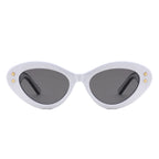 Elandor - Cat Eye Oval Star Designed Sunglasses