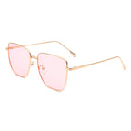 Eskuitan | Women Square Metal Oversize Fashion Sunglasses